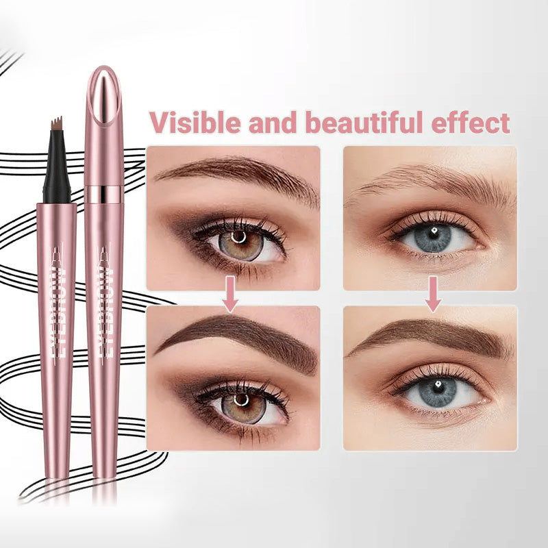 Last Day ✨ Buy 1 Get 1 Free – Waterproof Micro-Fork Eyebrow Pencil + Free Eyeliner & Mascara