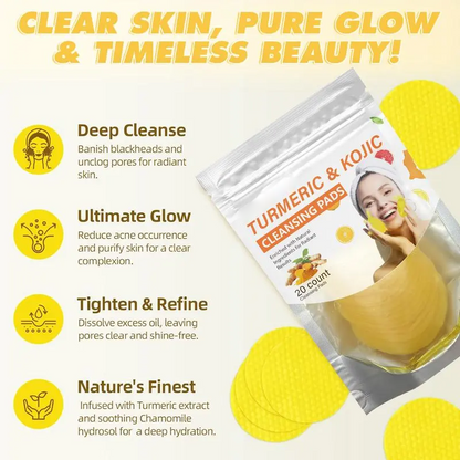 Turmeric & Kojic Acid Cleansing Pads,20pcs